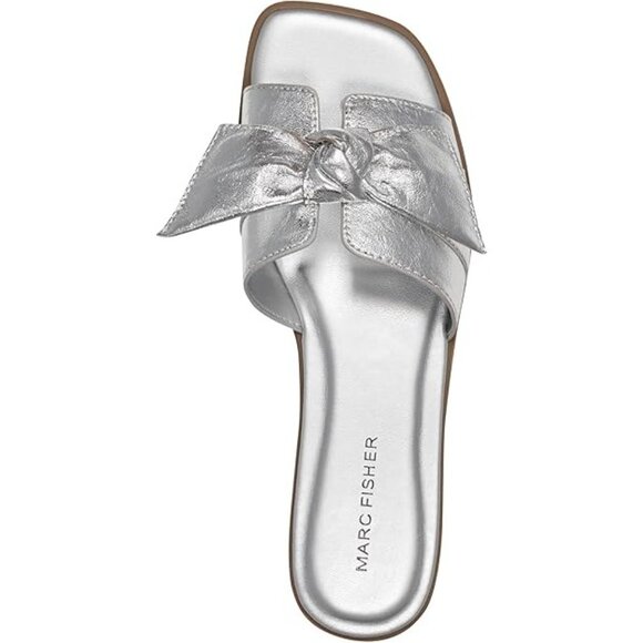 Marc Fisher Women's Finey Square Toe Slip-on Flat Sandals - Picture 2 of 5